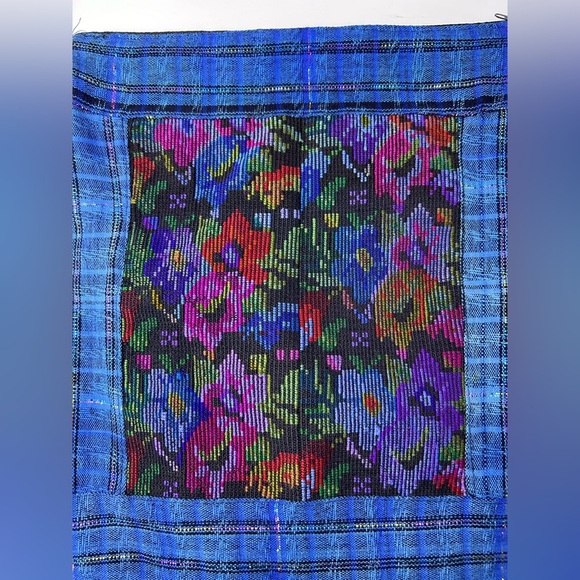 Embroidered Zipper Hippie Bag Color blue‎ - Picture 3 of 9